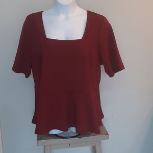 NWT Ashley Stewart peplum top